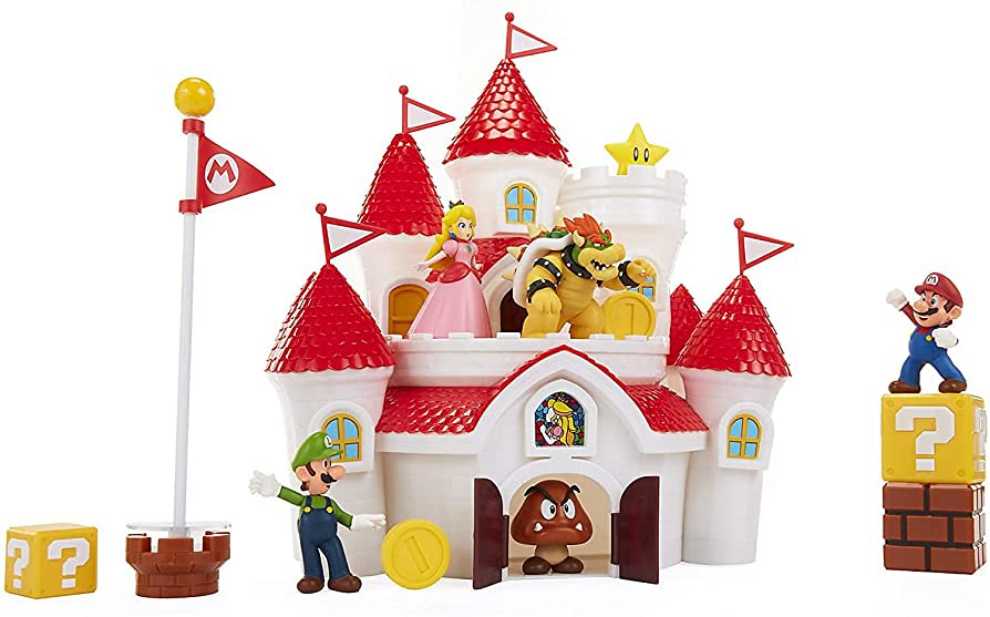 Jakks Pacific: The Super Mario Bros. Movie: Mushroom Kingdom Castle Playset With Mini 1.25” Mario And Princess Peach Figures - JAKKS Pacific, Inc. (The Super Mario Bros. Movie) action figure collectible [Barcode 192995417151] - Main Image 3