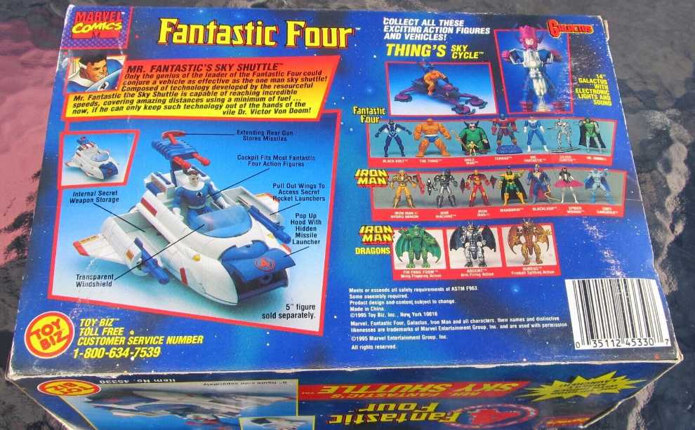 Toybiz Fantastic Four Animated Mr Fantastic Sky Shuttle   (Toy Biz Fantastic 4) action figure collectible - Main Image 2