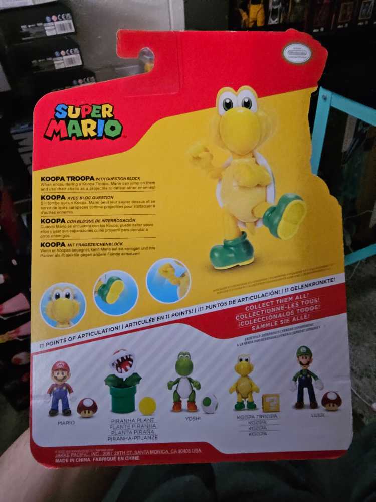 Super Mario - Koopa Troopa Green Shell 4”  action figure collectible - Main Image 2