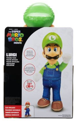 Jakks Pacific: The Super Mario Bros. Movie: Luigi Plush - Jakks Pacific (The Super Mario Bros. Movie) action figure collectible [Barcode 192995416284] - Main Image 2