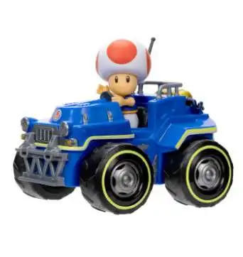 Jakks Pacific: The Super Mario Movie: Toad Pullback Racer - Jakks Pacific (The Super Mario Bros. Movie) action figure collectible [Barcode 192995417700] - Main Image 3