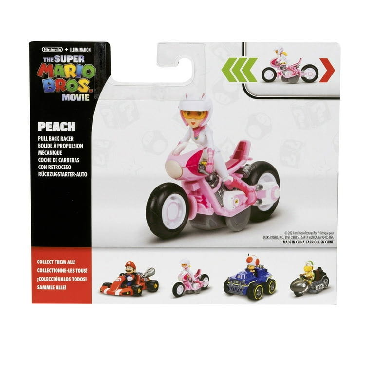 Jakks Pacific: The Super Mario Movie: Peach Pullback Racer - Jakks Pacific (The Super Mario Bros. Movie) action figure collectible [Barcode 192995417694] - Main Image 3