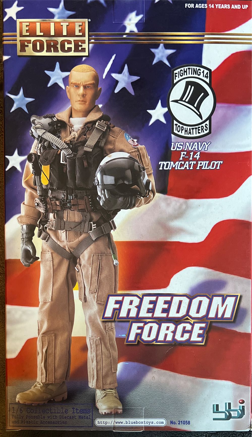 Elite Force Tomcat Pilot Us Navy F 14 Freedom Force #21058 Blue Box Toys Action Figure - Blue Box Toys (Elite Force) action figure collectible [Barcode 021105210583] - Main Image 3