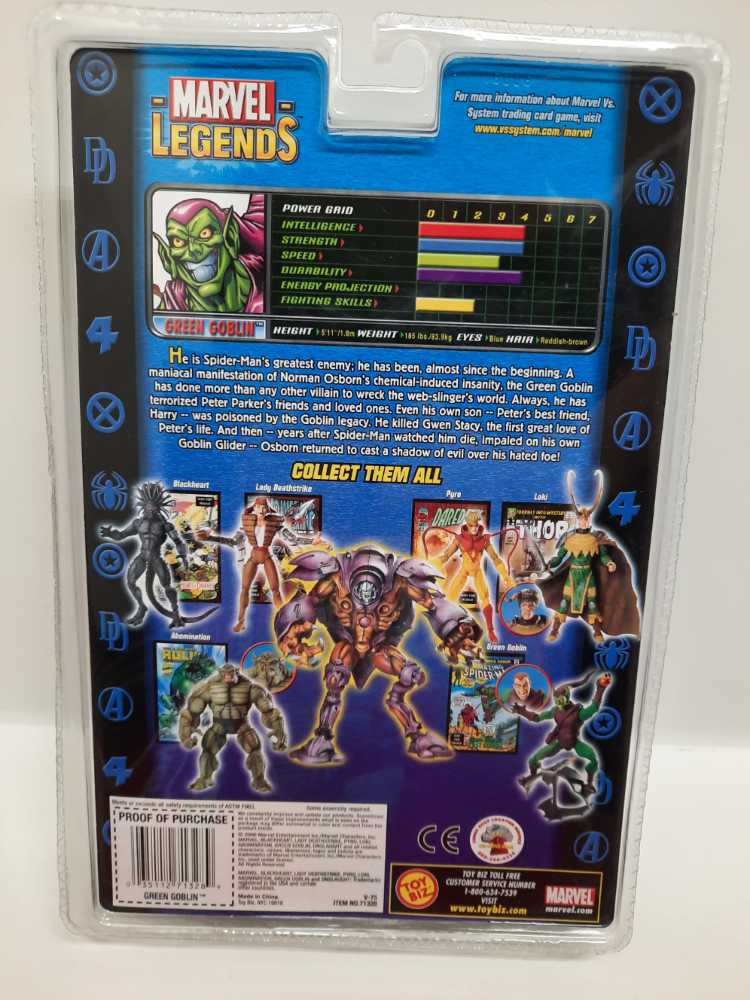 Green Goblin - Toybiz (Marvel Legends) action figure collectible [Barcode 035112713289] - Main Image 2