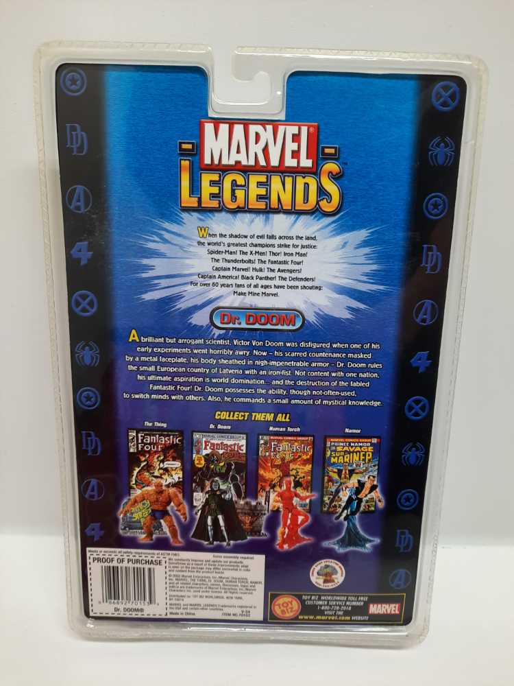 Series 2 Dr. Doom (Maskless Variant) 2002 - Toy Biz (Marvel Legends) (Marvel Legends) action figure collectible [Barcode 086892701539] - Main Image 2