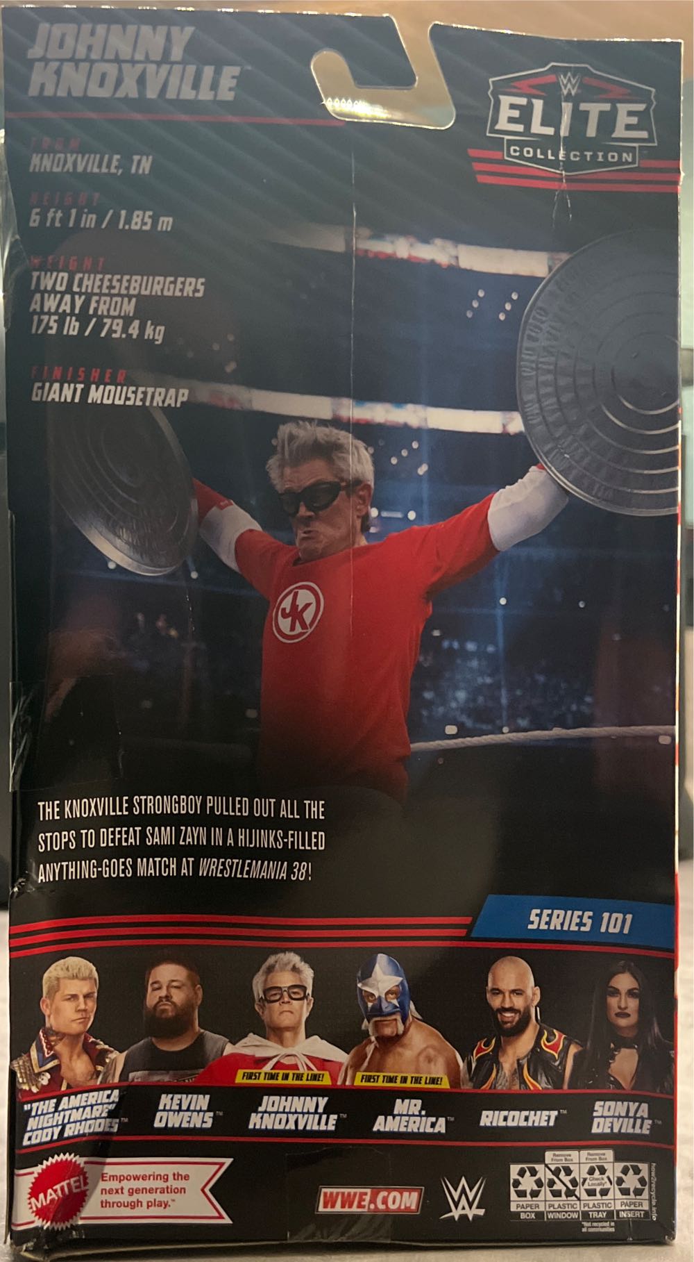 Johnny Knoxville - Mattell (WWE Elite Collections) action figure collectible [Barcode 194735105090] - Main Image 3
