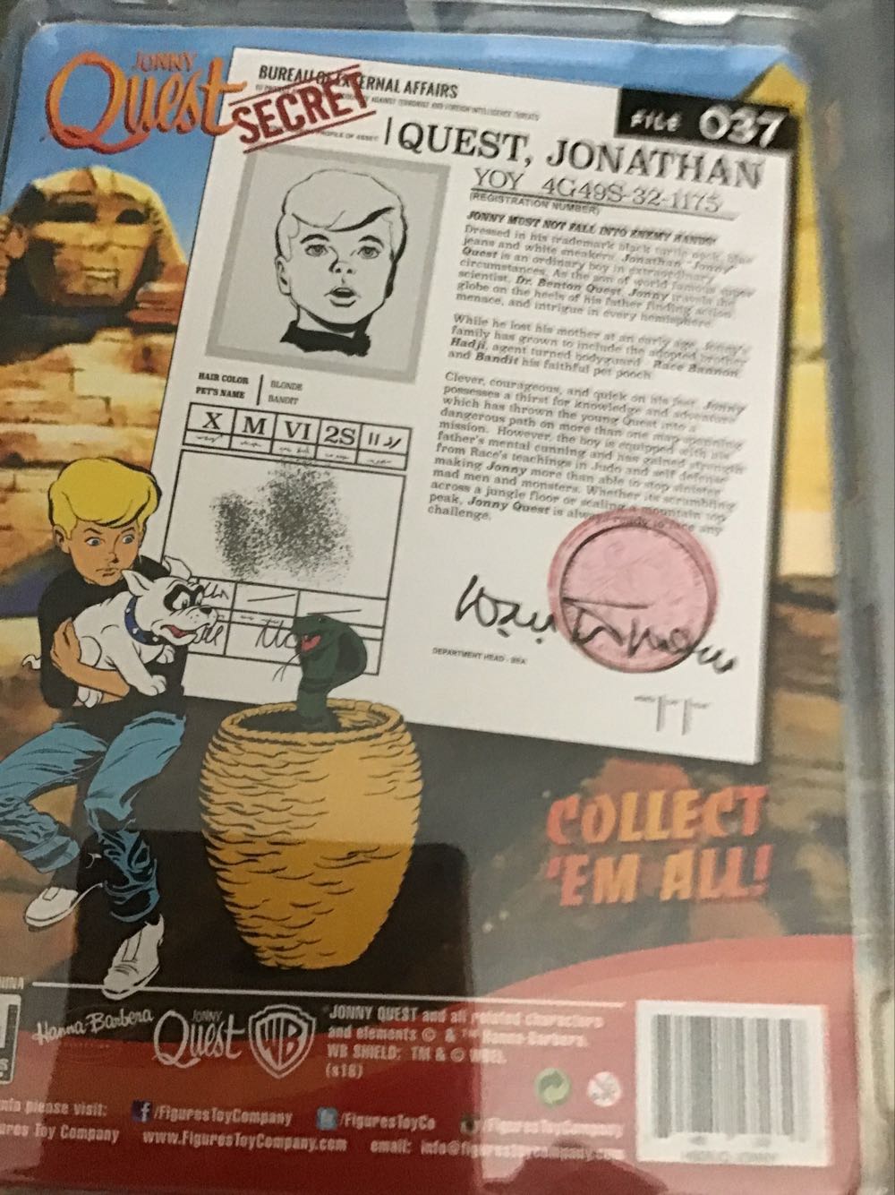 Jonny Quest Figures Toy Company Hanna Barbera Series 1 Figure  action figure collectible [Barcode 744881535656] - Main Image 2