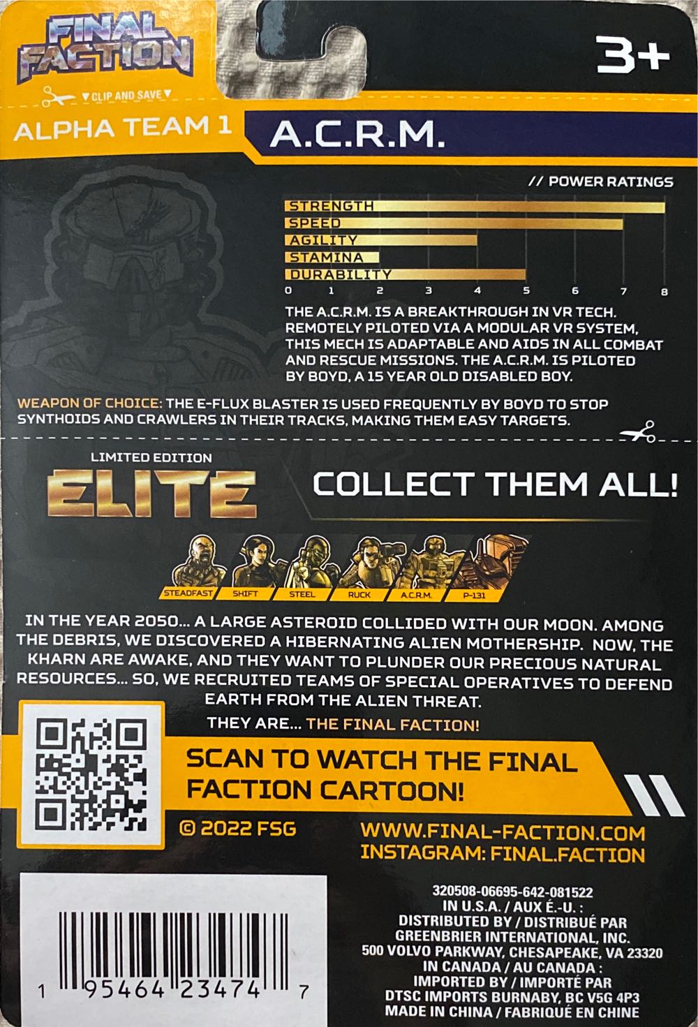 A.C.R.M. Gold Edition - Greenbrier International, Inc. (Final Faction) action figure collectible - Main Image 2