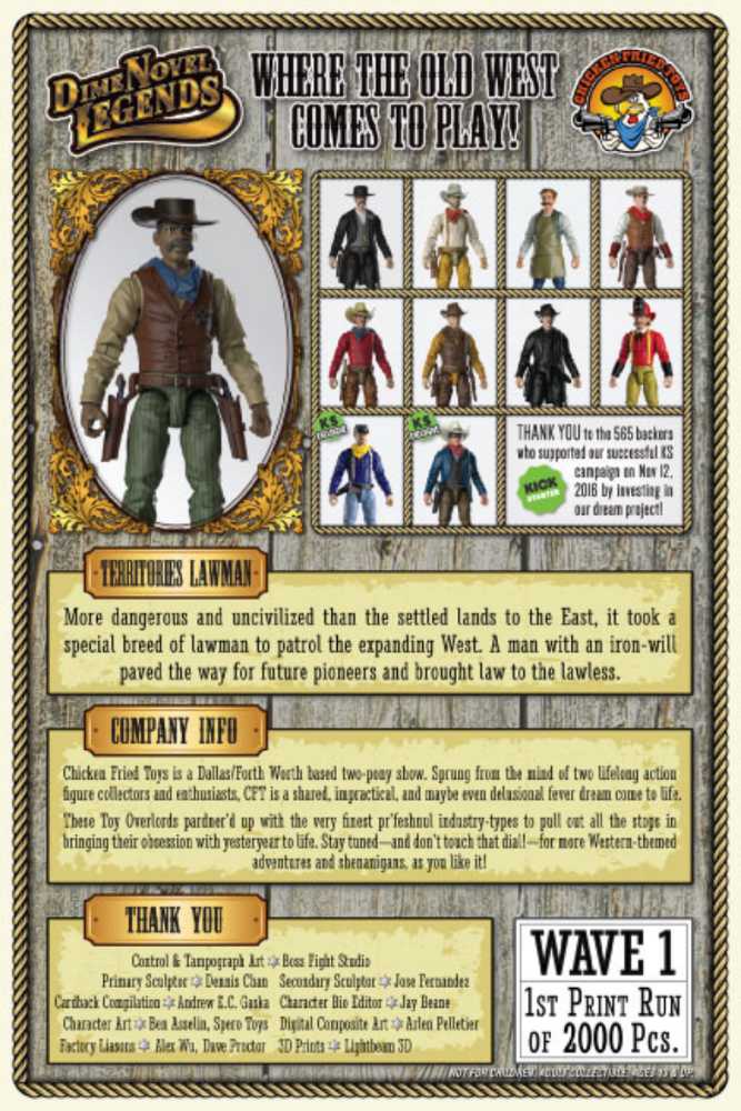 Dime Novel Legends Territories Lawman  - Chicken Fried Toys (Dime Novel Legends) action figure collectible - Main Image 2
