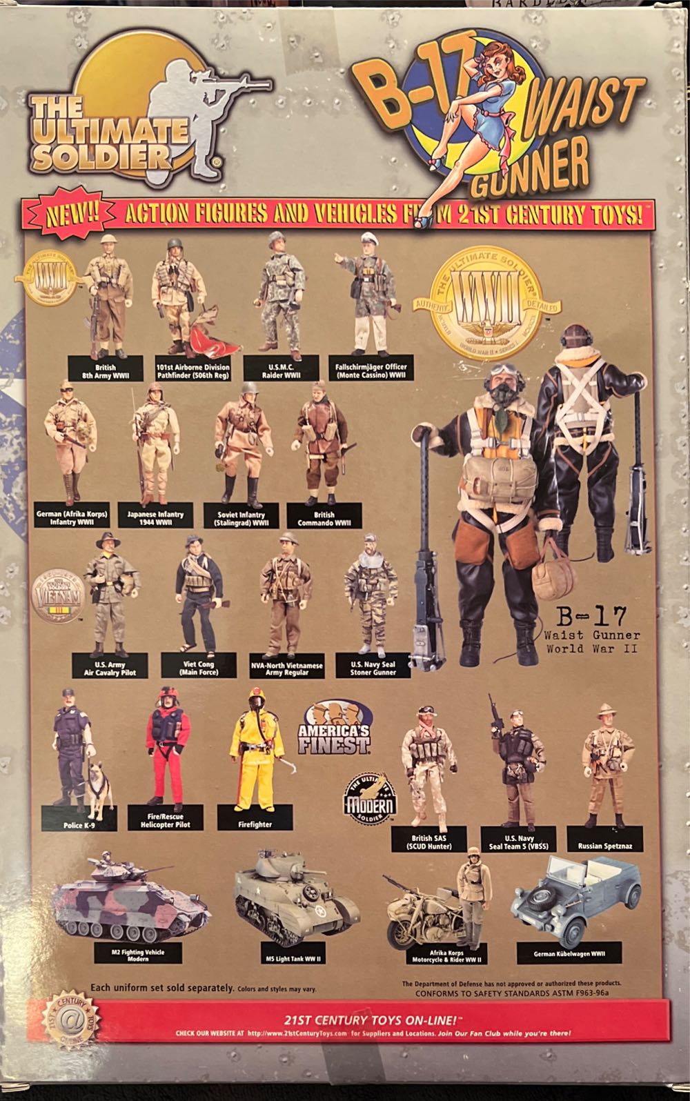 The Mighty Eighth Air Force B-17 Waistgunner WWII - 21st Century Toys (The Ultimate Soldier X-D Xtreme Detail) action figure collectible [Barcode 638748336497] - Main Image 2