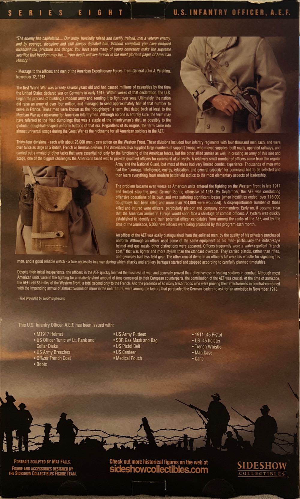 Bayonets And Barbed Wire Series Eight Us Infantry Officer ... - Sideshow Toy (Sideshow Collectibles) action figure collectible [Barcode 747720205628] - Main Image 2