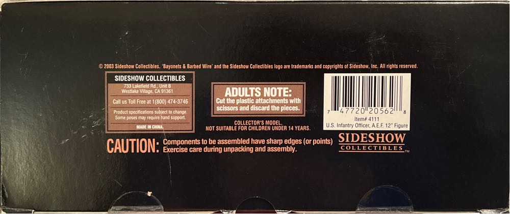Bayonets And Barbed Wire Series Eight Us Infantry Officer ... - Sideshow Toy (Sideshow Collectibles) action figure collectible [Barcode 747720205628] - Main Image 3