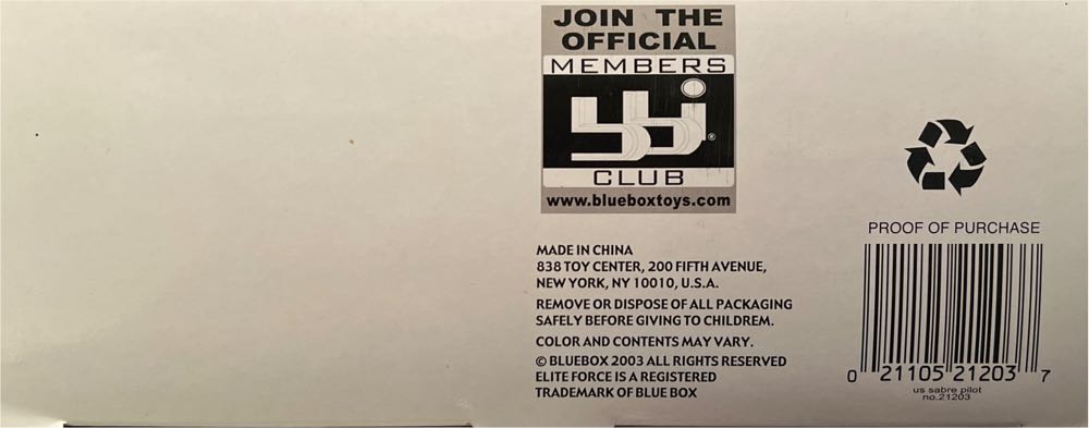 Elite Force F 86 Pilot Col Walker ’Bud’ Mahurin 1 6 Scale Collectible Figure - Blue Box Toys (Elite Force) action figure collectible [Barcode 021105212037] - Main Image 3