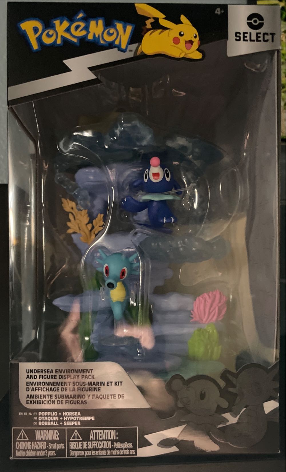 Pokemon Select Underwater Environment Multi-level Display Set With 2-inch Horsea And Popplio Battle Figures - Jazwares LLC (Pokémon) action figure collectible [Barcode 191726434344] - Main Image 2