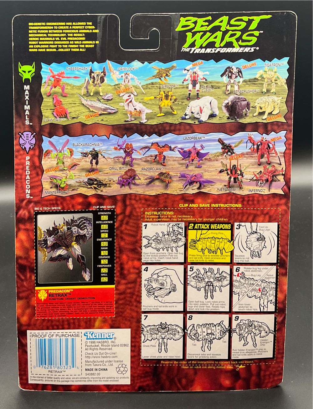 Retrax - Hasbro (Transformers: Beast Wars) action figure collectible [Barcode 076281803234] - Main Image 2