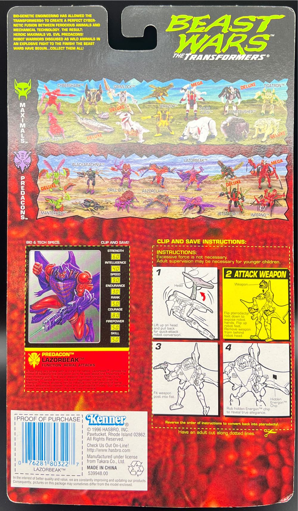 Lazorbeak - Hasbro (Transformers: Beast Wars) action figure collectible [Barcode 076281803227] - Main Image 2