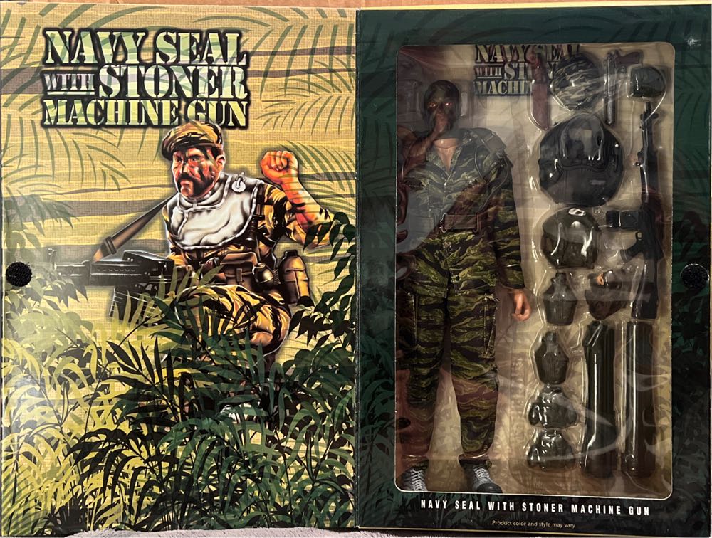 The Ultimate Soldier Navy Seal With Stoner Machine Gun - 21st Century Toys (The Ultimate Soldier Vietnam) action figure collectible [Barcode 638748222103] - Main Image 4