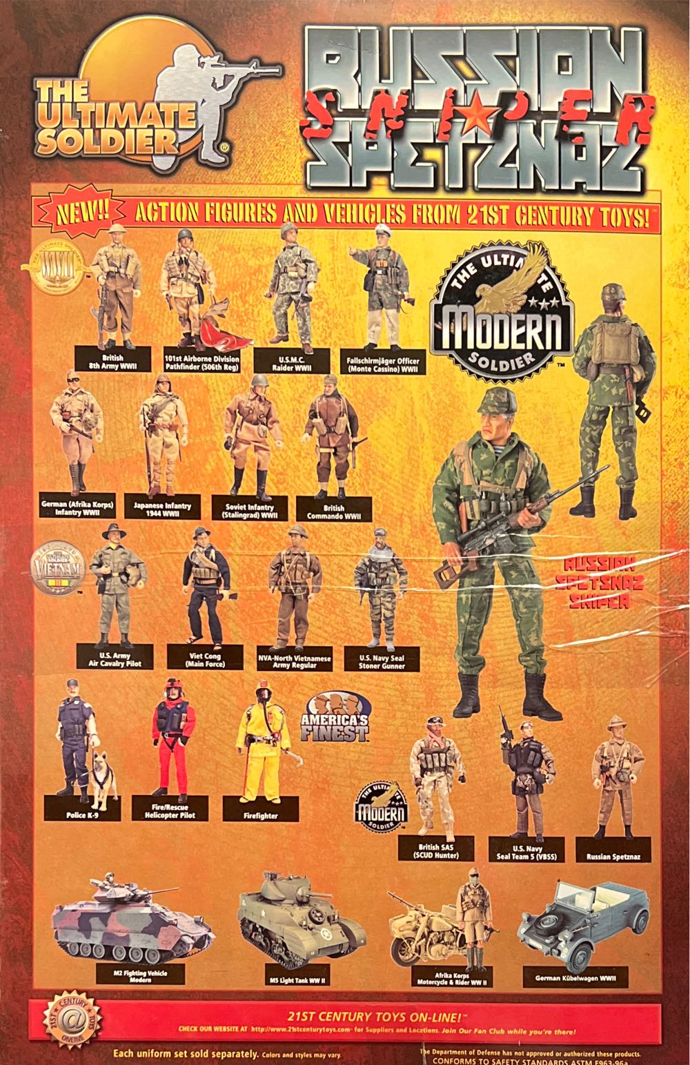 The Ultimate Soldier Russian Sniper Spetznaz - 21st Century Toys (The Ultimate Modern Soldier) action figure collectible [Barcode 638748336114] - Main Image 2