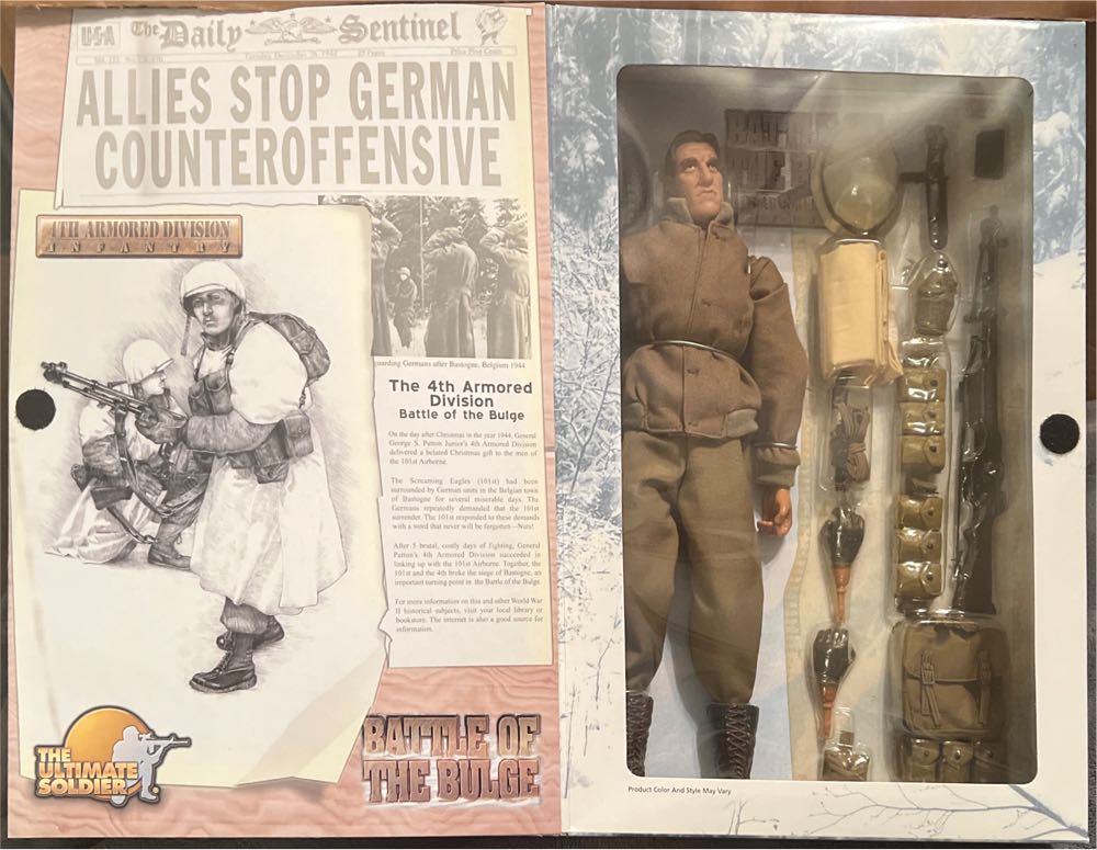 The Ultimate Soldier Battle Of The Bulge 4th Armored Division Infantry - 21st Century Toys (The Ultimate Soldier WWII) action figure collectible [Barcode 638748224428] - Main Image 4