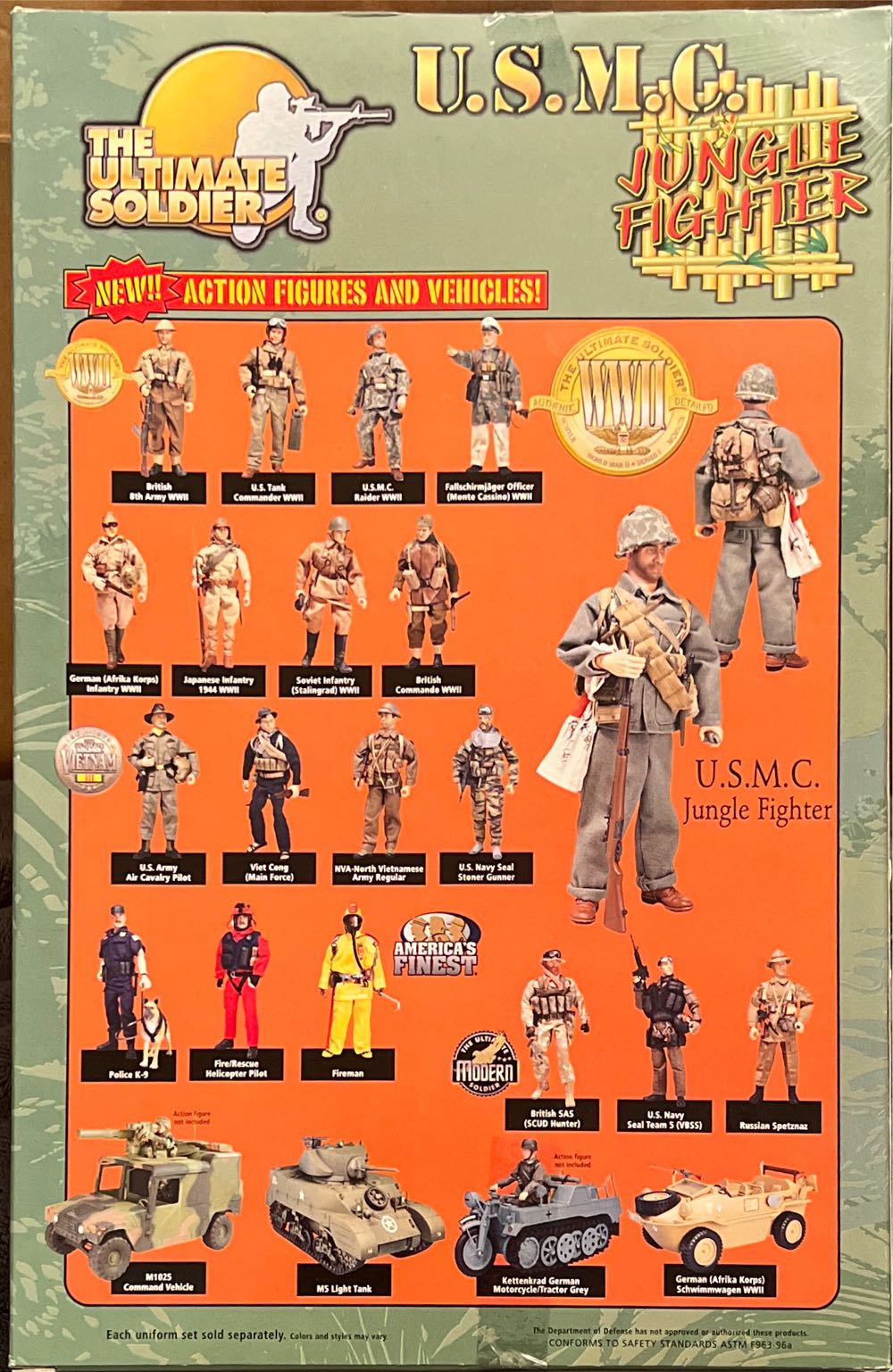 The Ultimate Soldier U.S.M.C. Jungle Fighter - 21st Century Toys (The Ultimate Soldier WWII) action figure collectible [Barcode 638748223407] - Main Image 2