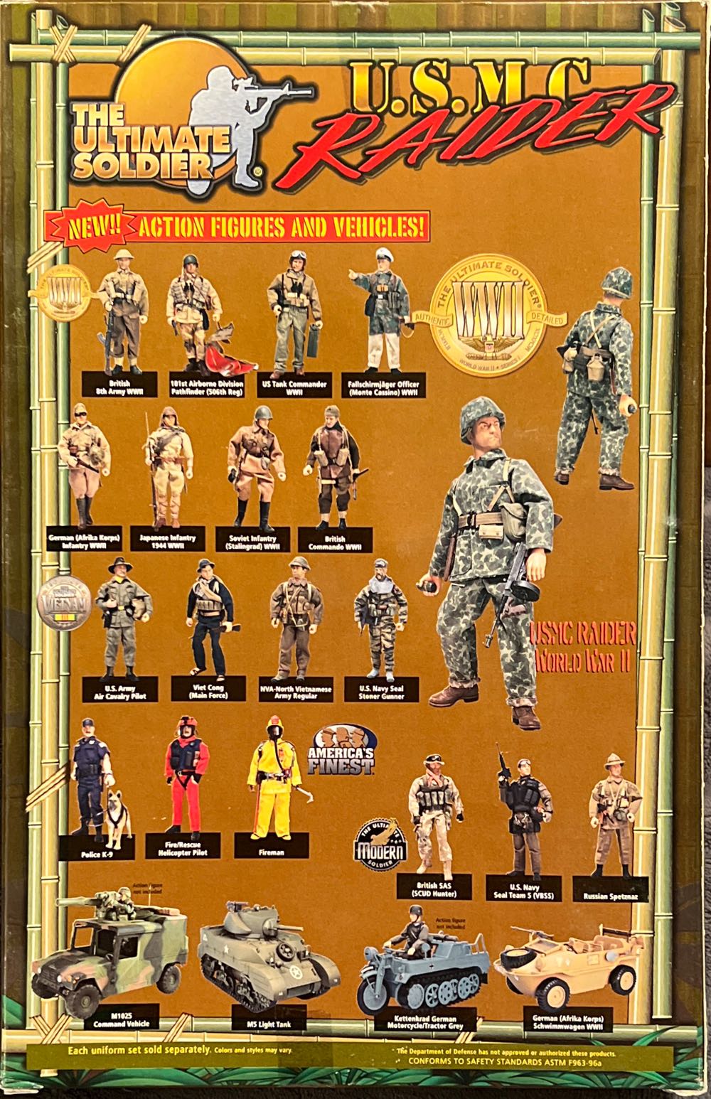 The Ultimate Soldier U.S.M.C. Raider - 21st Century Toys (The Ultimate Soldier WWII) action figure collectible [Barcode 638748223506] - Main Image 2