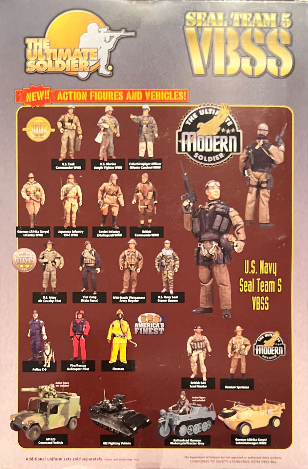 The Ultimate Soldier Seal Team 5 Vbss - 21st Century Toys (The Ultimate Modern Soldier) action figure collectible [Barcode 638748222202] - Main Image 2