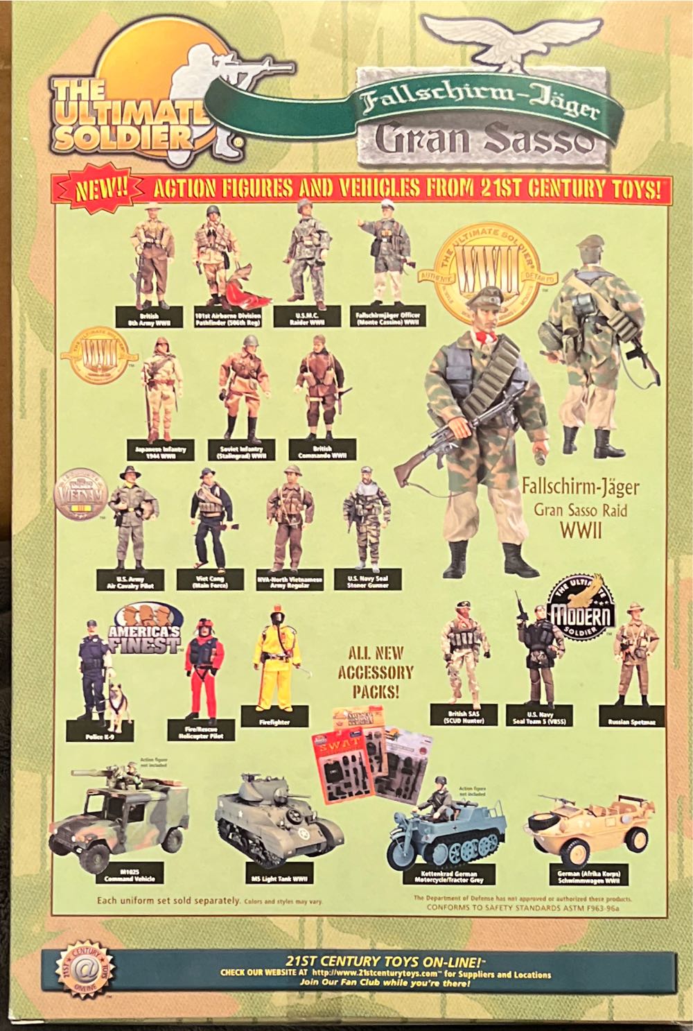 The Ultimate Soldier Fallschrim-jäger Gran Sasso - 21st Century Toys (The Ultimate Soldier WWII) action figure collectible [Barcode 638748336152] - Main Image 2