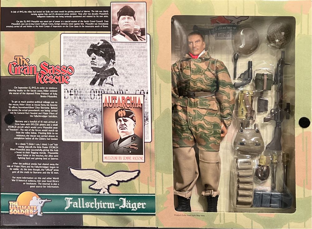 The Ultimate Soldier Fallschrim-jäger Gran Sasso - 21st Century Toys (The Ultimate Soldier WWII) action figure collectible [Barcode 638748336152] - Main Image 4