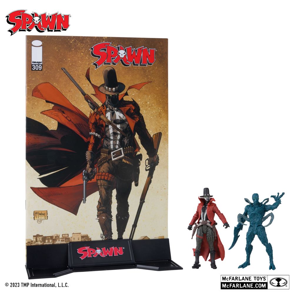 Gunslinger Spawn and Auger - McFarlane Toys (Spawn Page Punchers Wave 1) action figure collectible [Barcode 787926904024] - Main Image 2