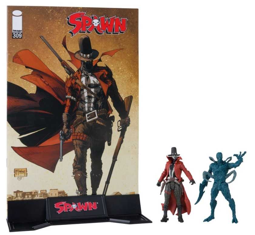 Gunslinger Spawn and Auger - McFarlane Toys (Spawn Page Punchers Wave 1) action figure collectible [Barcode 787926904024] - Main Image 3