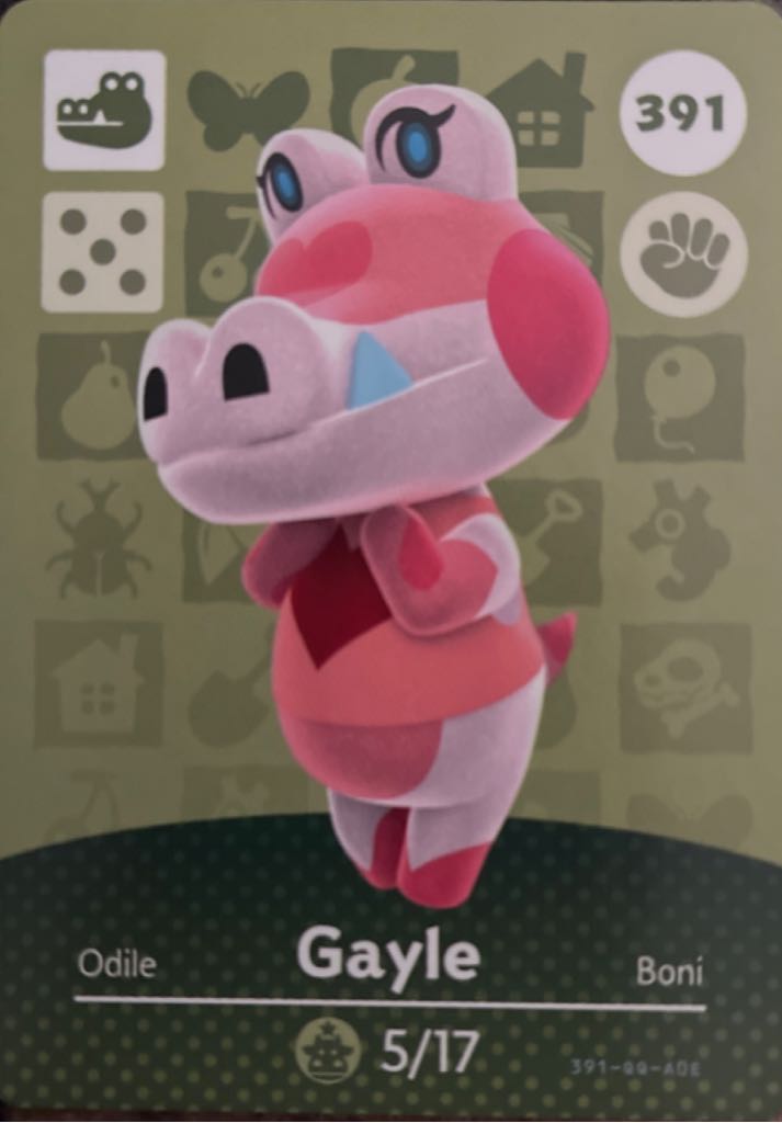 Gayle - Nintendo Amiibo (Animal Crossing Amiibo Cards) action figure collectible - Main Image 1