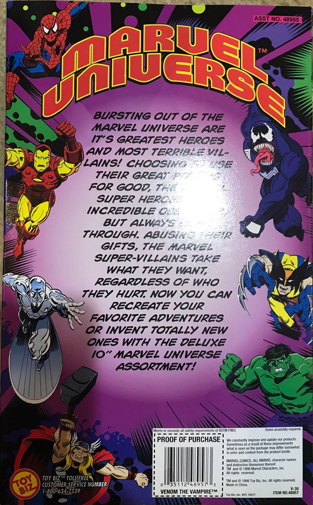 Venom: Marvel Universe Marvel Mutations - Toy Biz Inc (Marvel Universe) action figure collectible [Barcode 035112489573] - Main Image 2