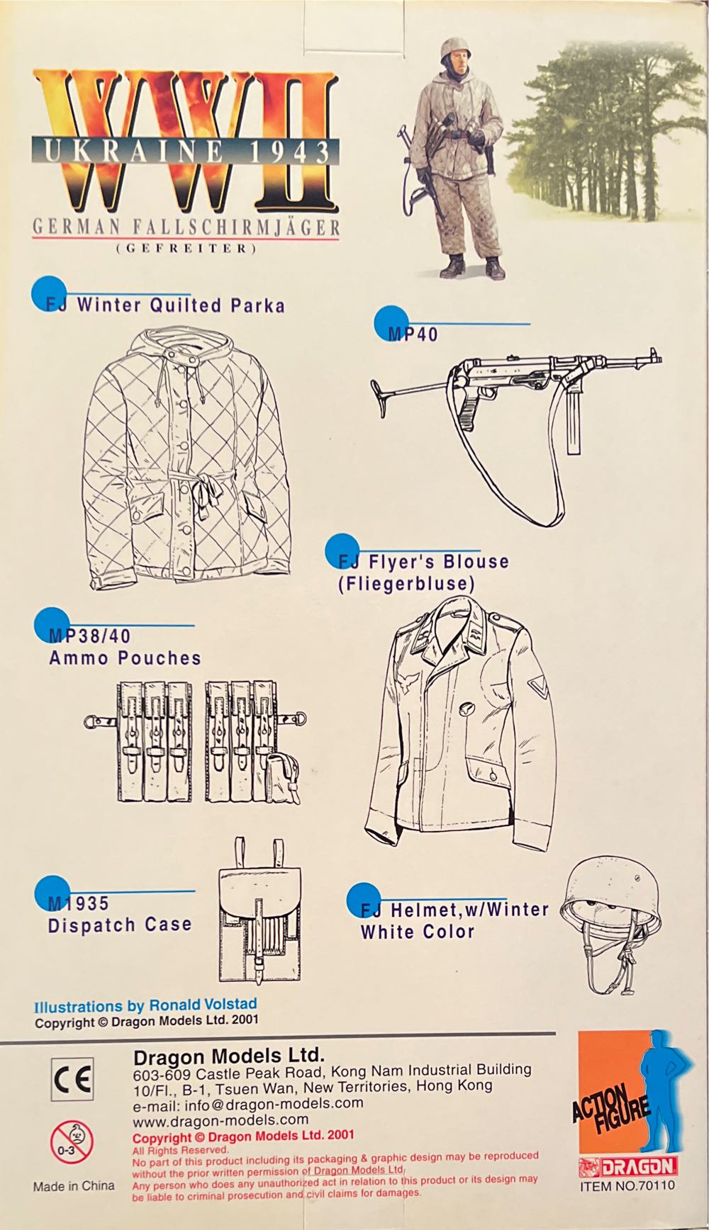 New Generation WWII Ukraine 1943 German Fallschirmjäger - Dragon Models Ltd. (Ukraine 1943) action figure collectible [Barcode 089195701107] - Main Image 2