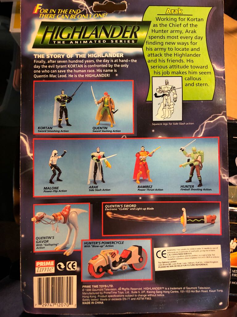 Highlander Arak - Prime Time action figure collectible [Barcode 729747120702] - Main Image 2