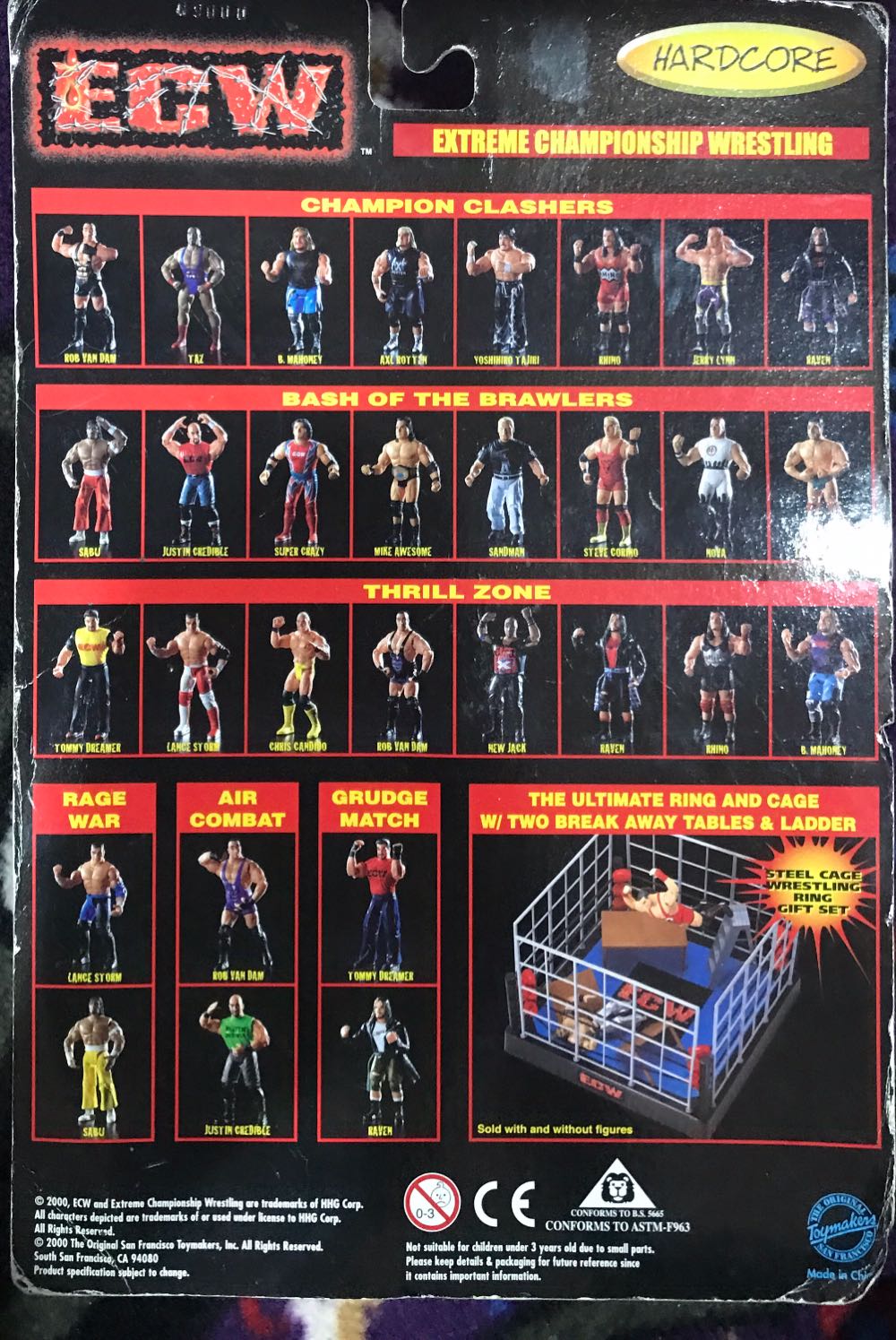 ECW Champion Flashers Double Bang B. Hahoney - The Original Toymakers San Francisco action figure collectible [Barcode 747005018639] - Main Image 2