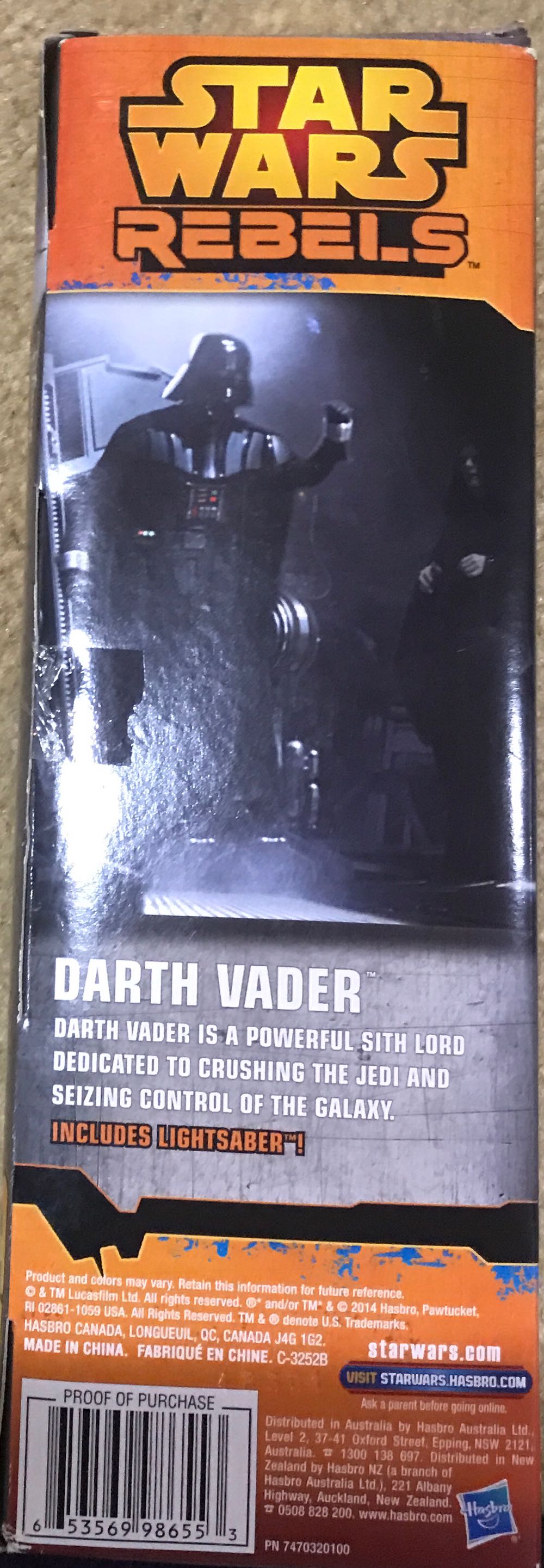 Star Wars Rebels Darth Vader 12” Figure  action figure collectible [Barcode 653569986553] - Main Image 2