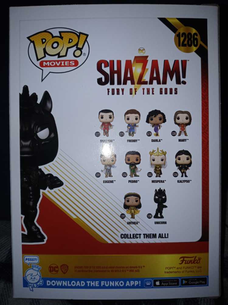 Unicorn Shazam! Fury Of The Gods: Unicorn #1286 - Funko (Shazam! Fury of the Gods) (Shazam!: Fury of the Gods) action figure collectible [Barcode 889698691284] - Main Image 2