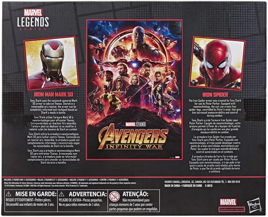 Iron Man and Iron Spider - Marvel Legends (Avengers Infinity War) - Hasbro (Marvel Legends) action figure collectible [Barcode 630509833474] - Main Image 3