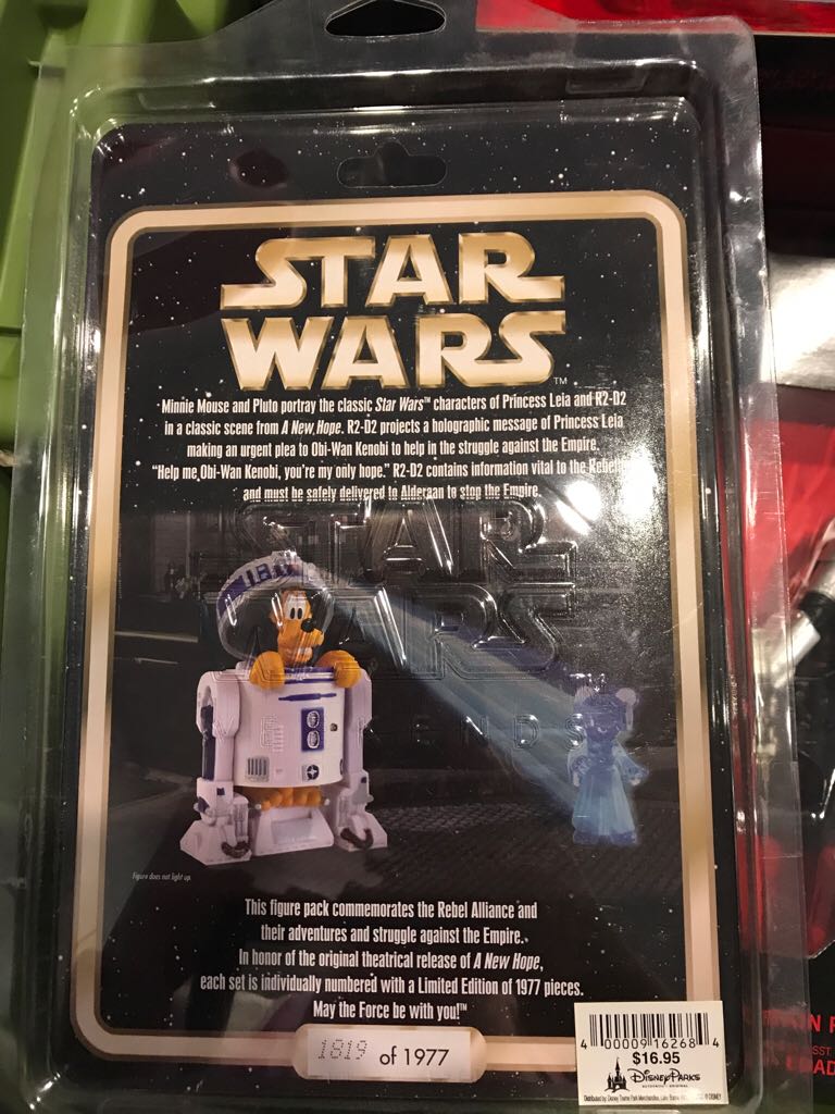 Disney Pluto & Minnie Mouse As R2-D2 And Princess Leia (Hologram)  action figure collectible - Main Image 2