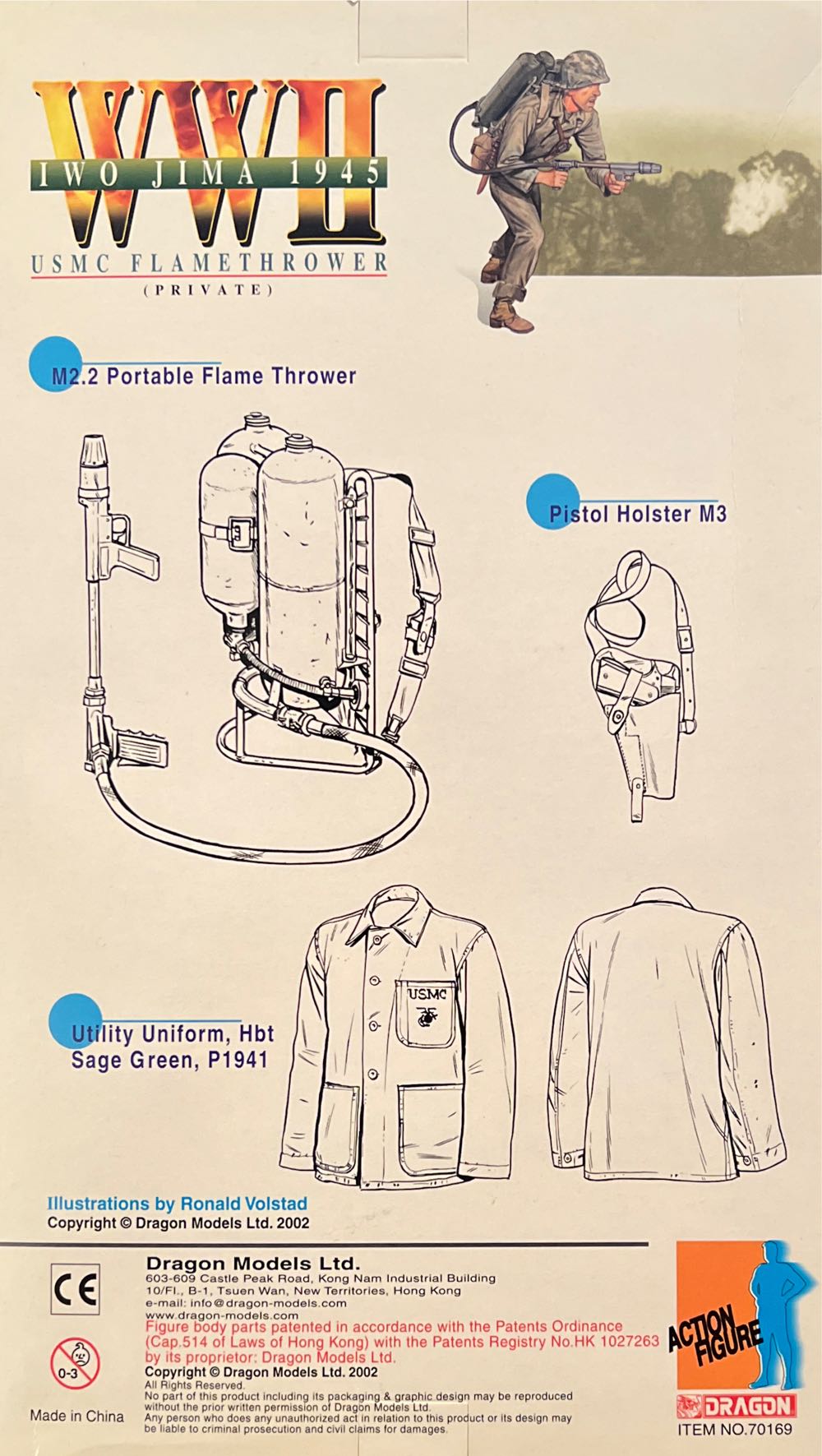 New Generation USMC Flamethrower (Private) - Dragon Models Ltd. (IWO Jima 1945) action figure collectible [Barcode 089195701695] - Main Image 2