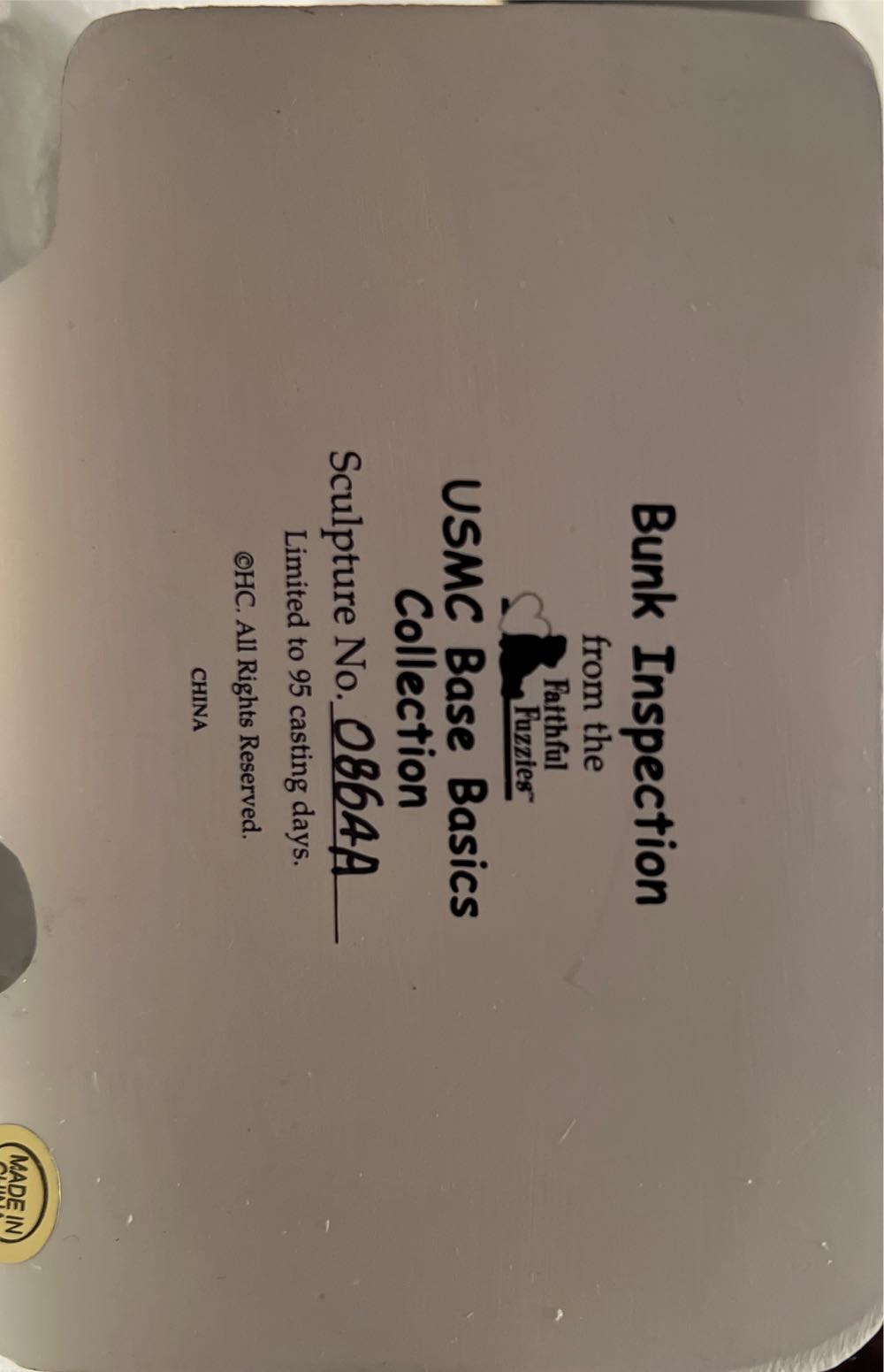 USMC Base Basics Collection - The Hamilton Collection (Faithful Fuzzies) action figure collectible - Main Image 3