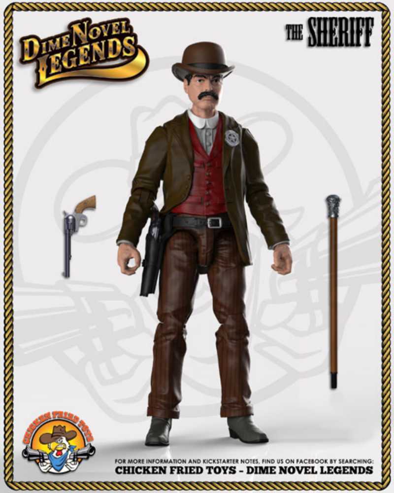 Dime Novel Legends Sheriff  - Chicken Fried Toys (Cowboy Figures) action figure collectible - Main Image 2