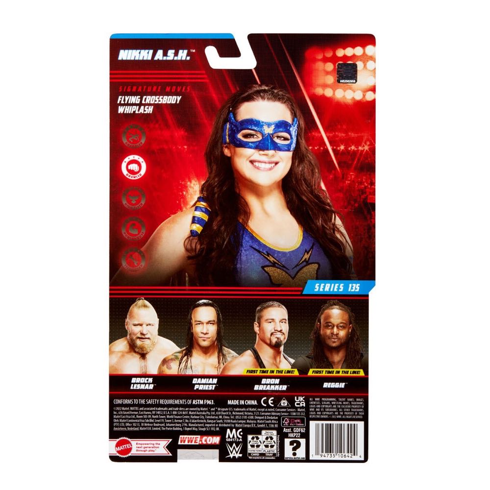 Nikki A.S.H Basic 135 - Mattel (WWE Basic Series 135) action figure collectible [Barcode 194735106424] - Main Image 3