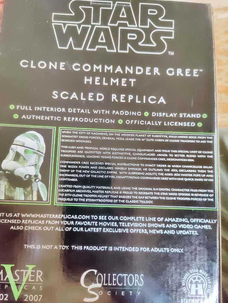 Clone Commander Gree - Master V Replicas (Starwars) action figure collectible - Main Image 3