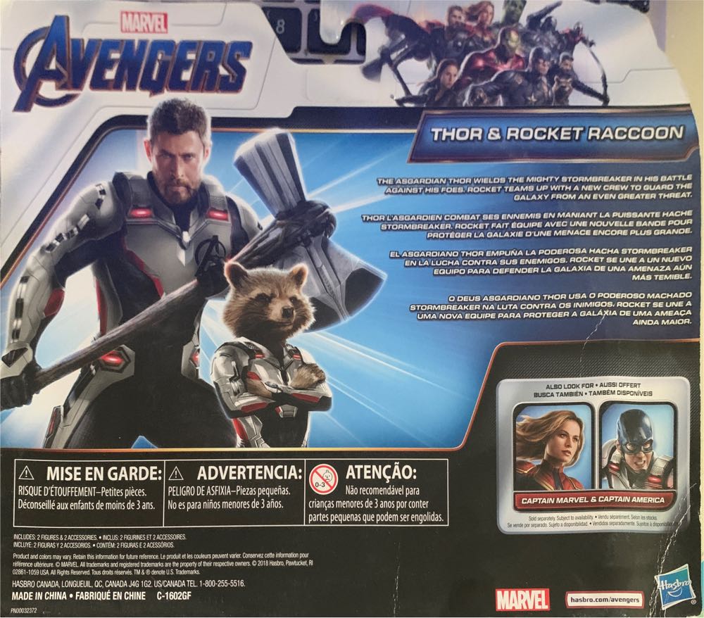 Thor & Rocket Raccoon - Hasbro (Marvel Basics) action figure collectible - Main Image 4