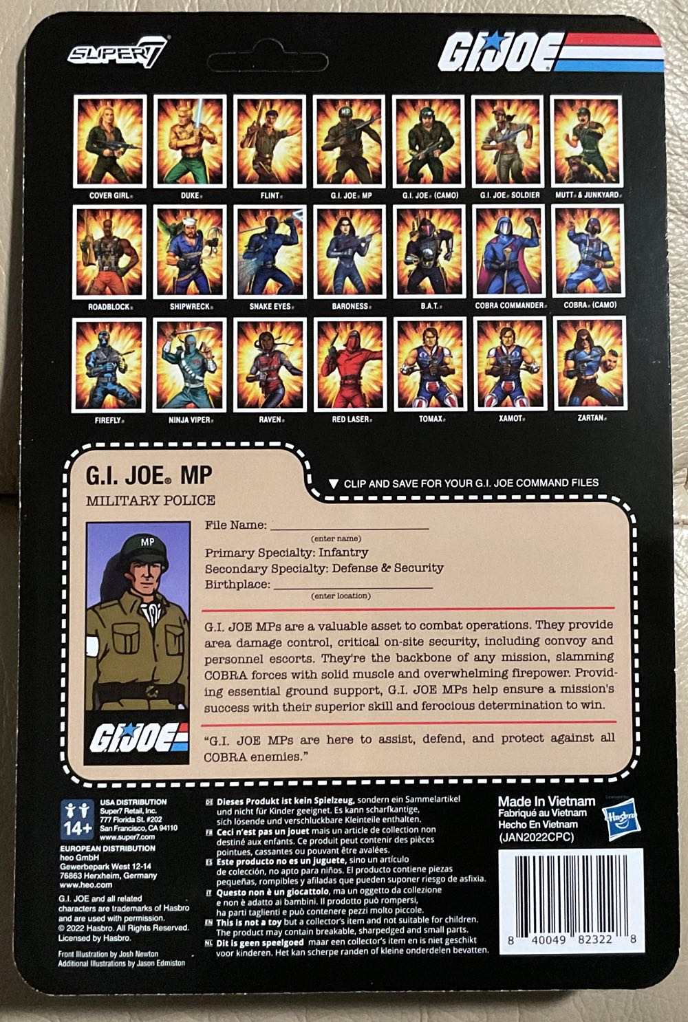 G.I. Joe (Super7) - G.I. Joe MP - Hasbro (G.I. Joe (Super7)) action figure collectible - Main Image 2