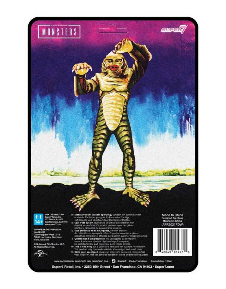 Creature From The Black Lagoon (thick) - Super 7 / ReAction Figures (Official World Famous Super7 Monsters!) action figure collectible [Barcode 840049814721] - Main Image 4