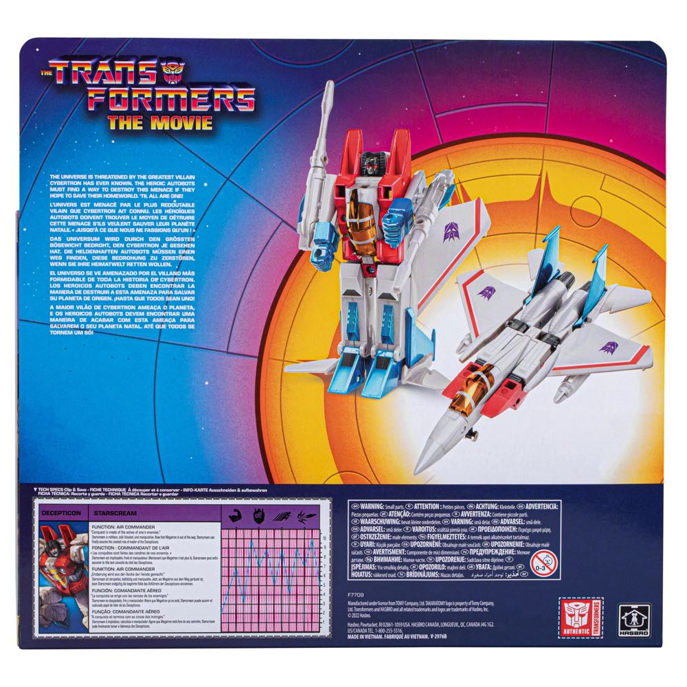 Transformers The Movie - Starscream - Hasbro (The Transformers: The Movie) action figure collectible [Barcode 5010994183141] - Main Image 4