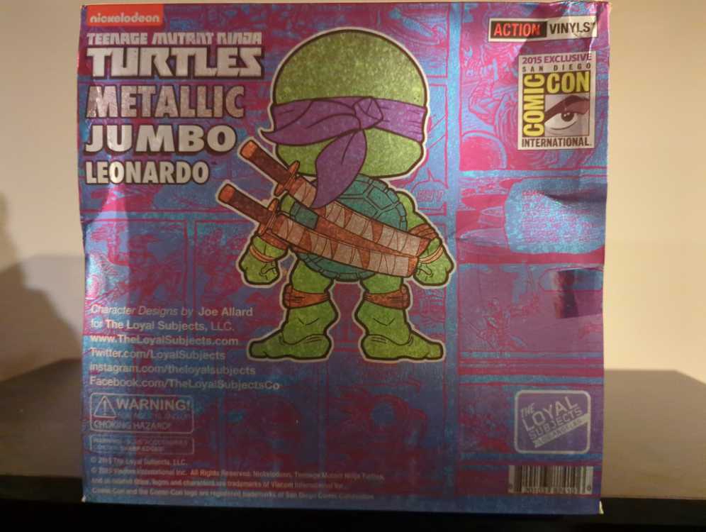 TMNT - Leonardo - Jumbo Action Vinyl - SDCC 2015 - Loyal Subjects (Teenage Mutant Ninja Turtles) action figure collectible [Barcode 820103874106] - Main Image 3