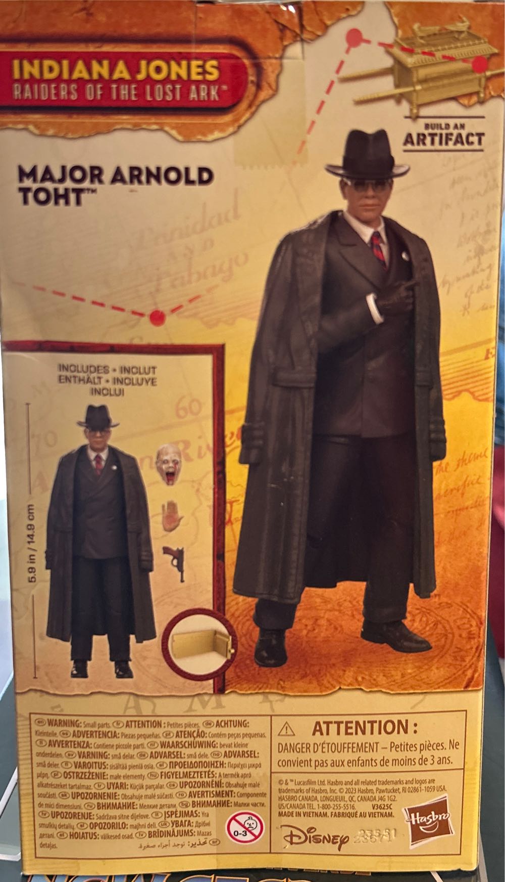 Indiana Jones Major Arnold Toht - Hasbro (Raiders Of The Lost Ark) action figure collectible [Barcode 5010994164638] - Main Image 3